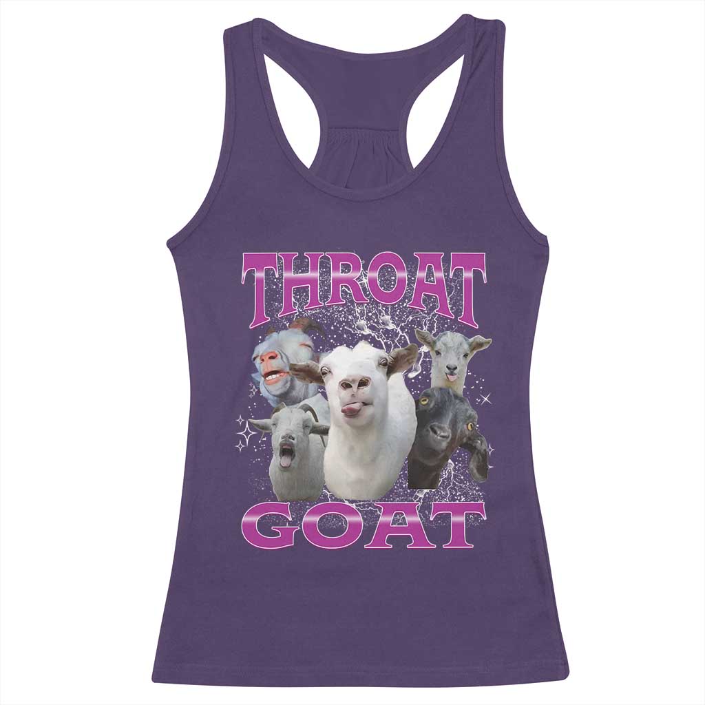 Funny Dirty Humor Racerback Tank Top Throat Goat - Wonder Print Shop