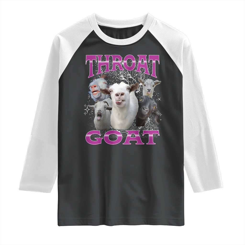 Funny Dirty Humor Raglan Shirt Throat Goat - Wonder Print Shop