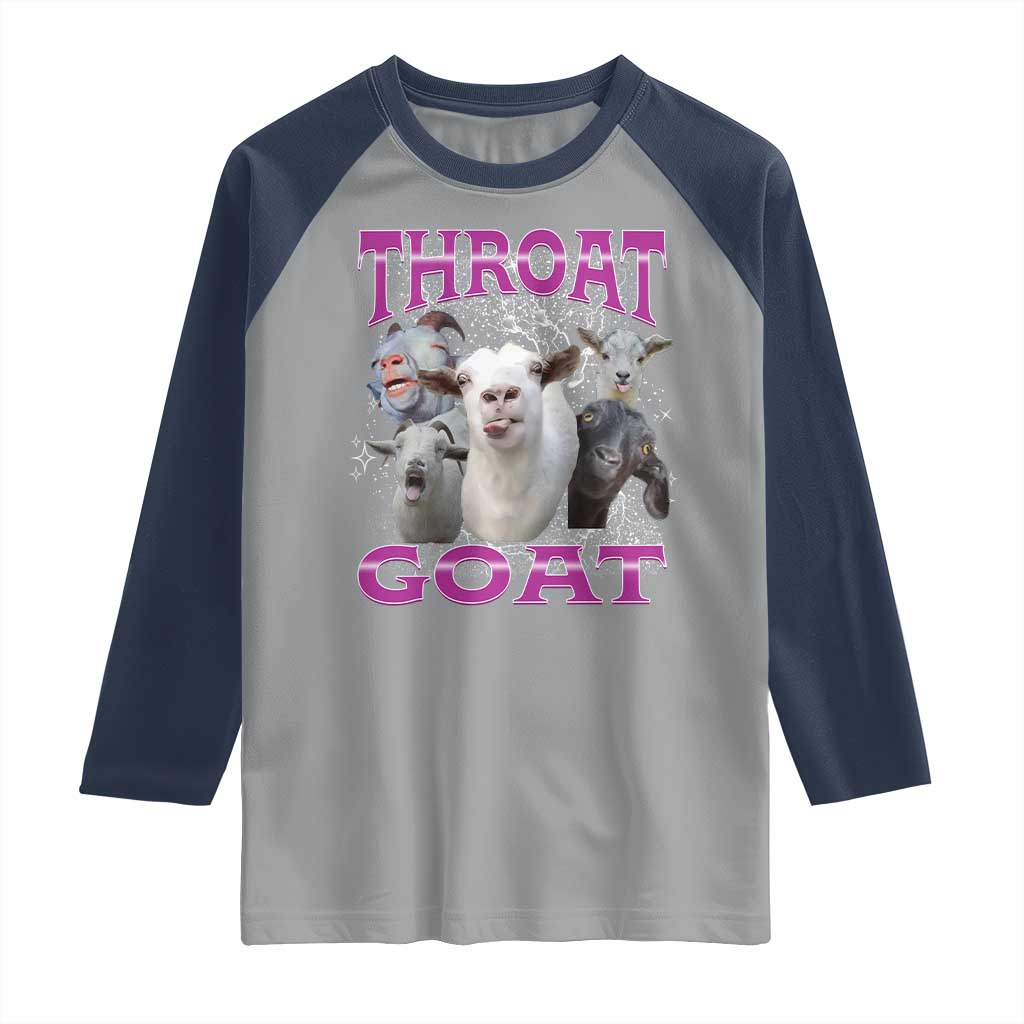 Funny Dirty Humor Raglan Shirt Throat Goat - Wonder Print Shop