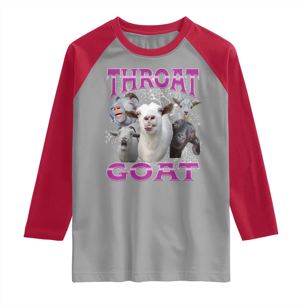 Funny Dirty Humor Raglan Shirt Throat Goat - Wonder Print Shop