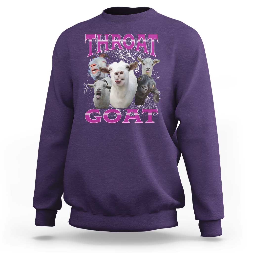 Funny Dirty Humor Sweatshirt Throat Goat - Wonder Print Shop