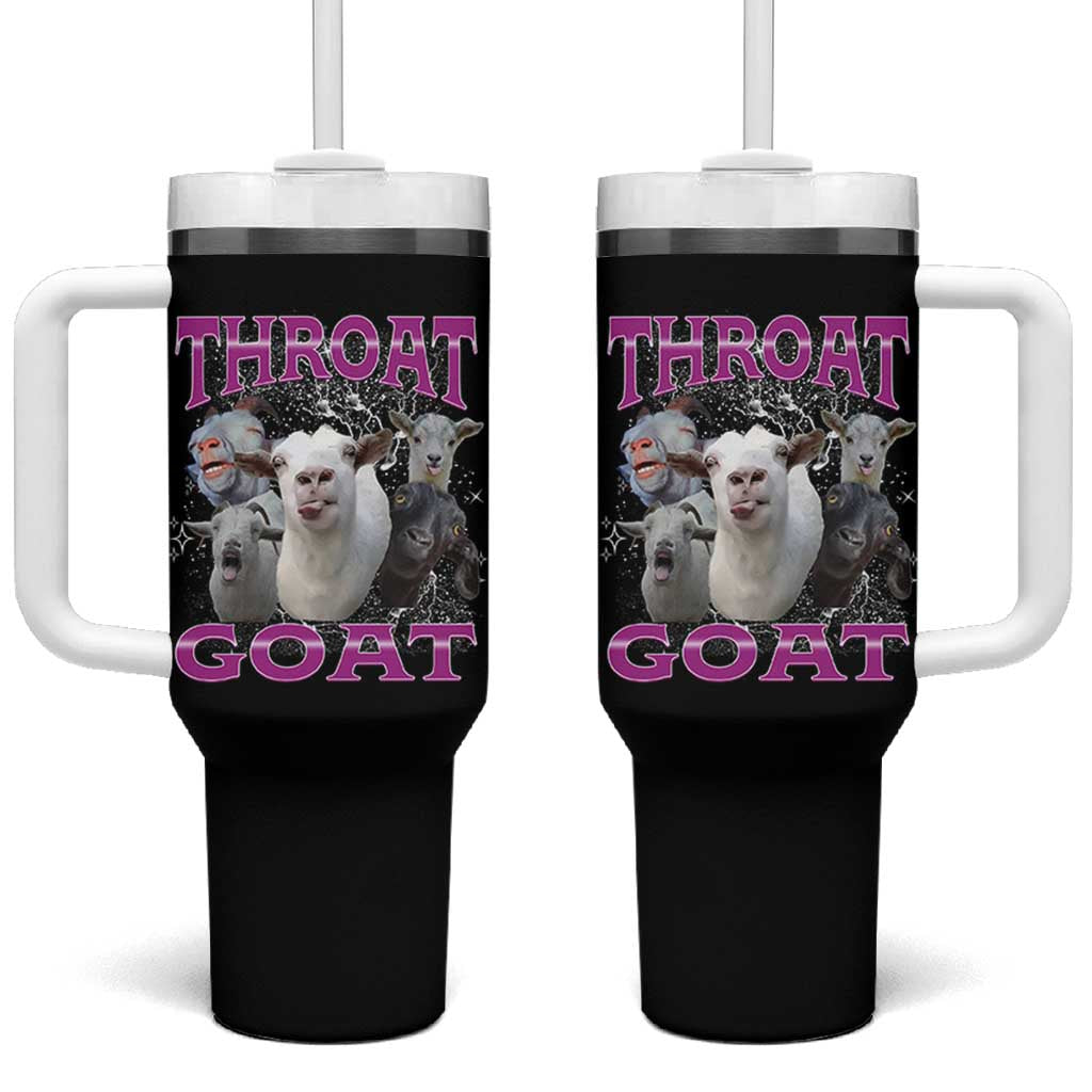 Funny Dirty Humor Tumbler With Handle Throat Goat