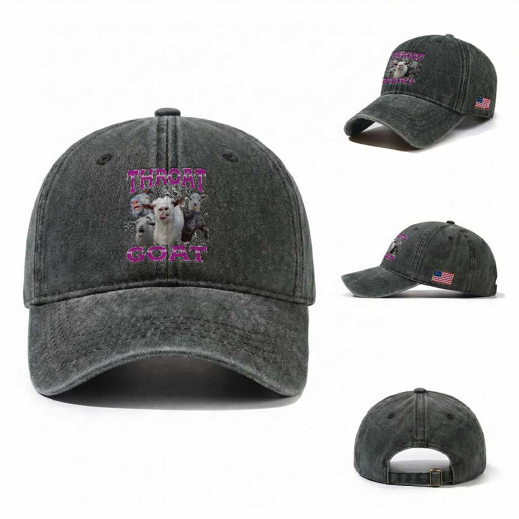 Funny Dirty Humor Washed Cotton Baseball Cap Throat Goat