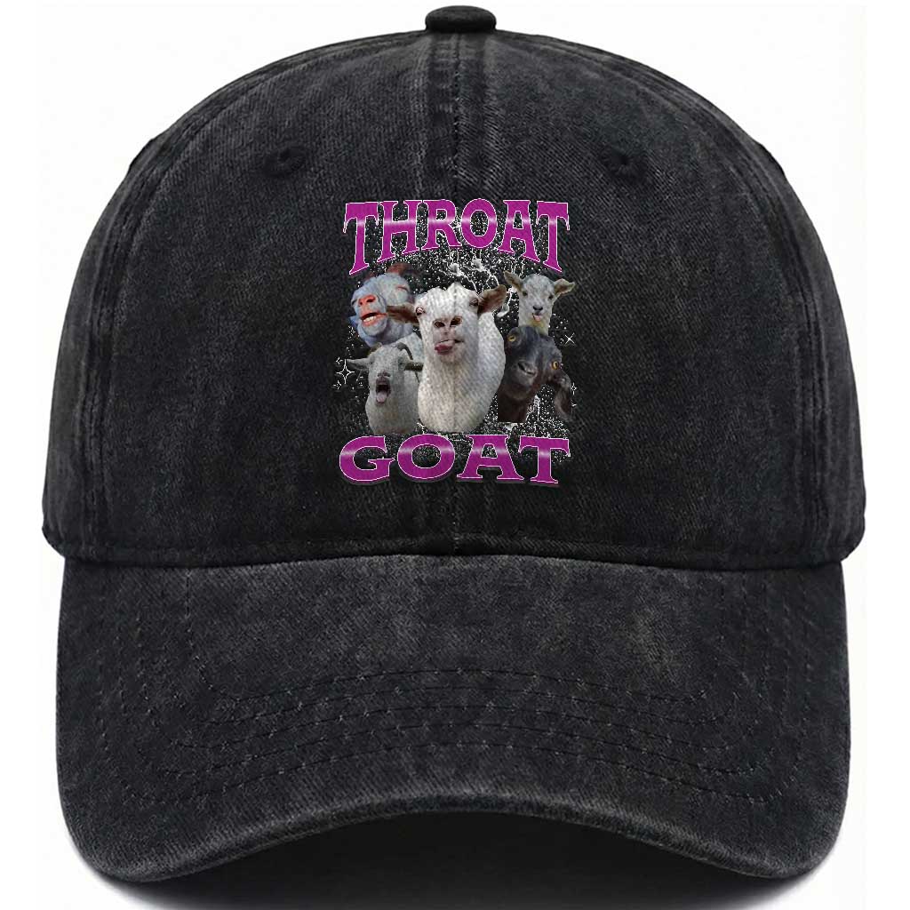 Funny Dirty Humor Washed Cotton Baseball Cap Throat Goat