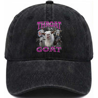 Funny Dirty Humor Washed Cotton Baseball Cap Throat Goat