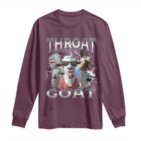 Funny Adult Humor Long Sleeve Shirt Throat Goat Meme - Wonder Print Shop