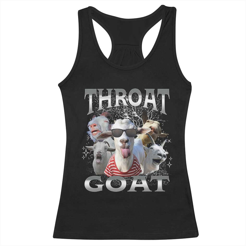 Funny Adult Humor Racerback Tank Top Throat Goat Meme - Wonder Print Shop