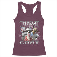 Funny Adult Humor Racerback Tank Top Throat Goat Meme - Wonder Print Shop