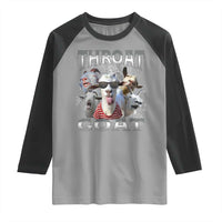 Funny Adult Humor Raglan Shirt Throat Goat Meme - Wonder Print Shop