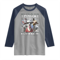 Funny Adult Humor Raglan Shirt Throat Goat Meme - Wonder Print Shop
