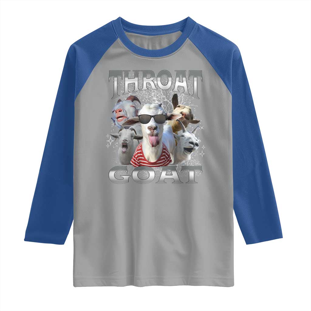 Funny Adult Humor Raglan Shirt Throat Goat Meme - Wonder Print Shop