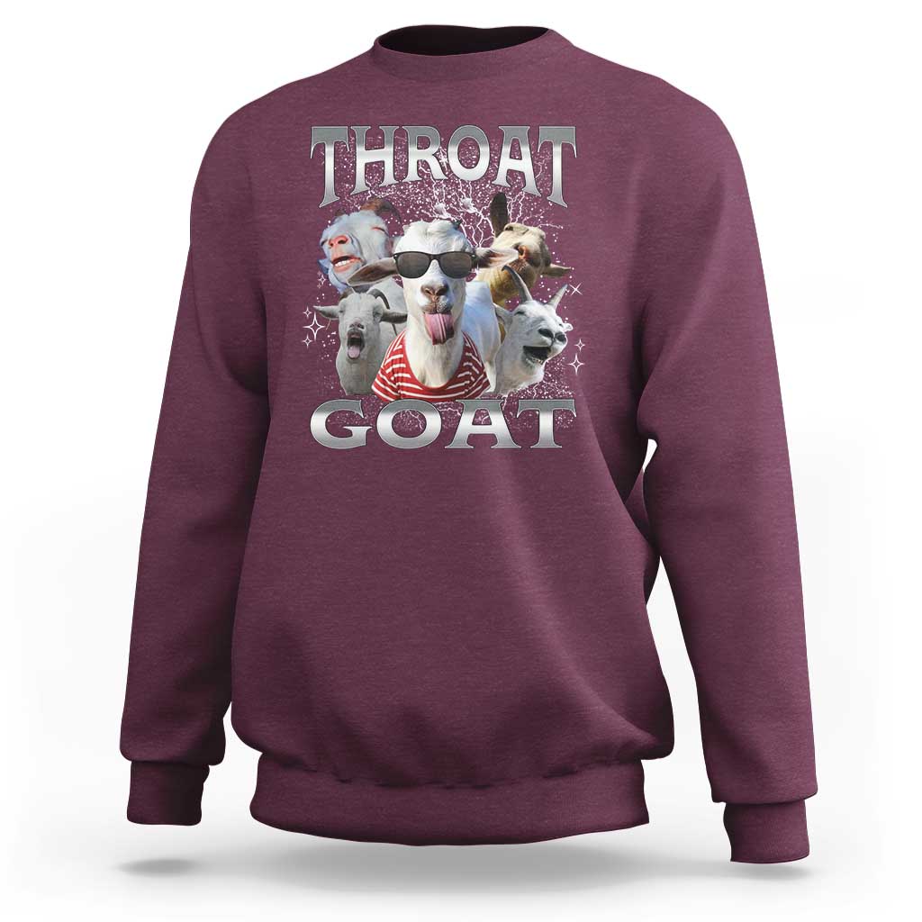 Funny Adult Humor Sweatshirt Throat Goat Meme - Wonder Print Shop