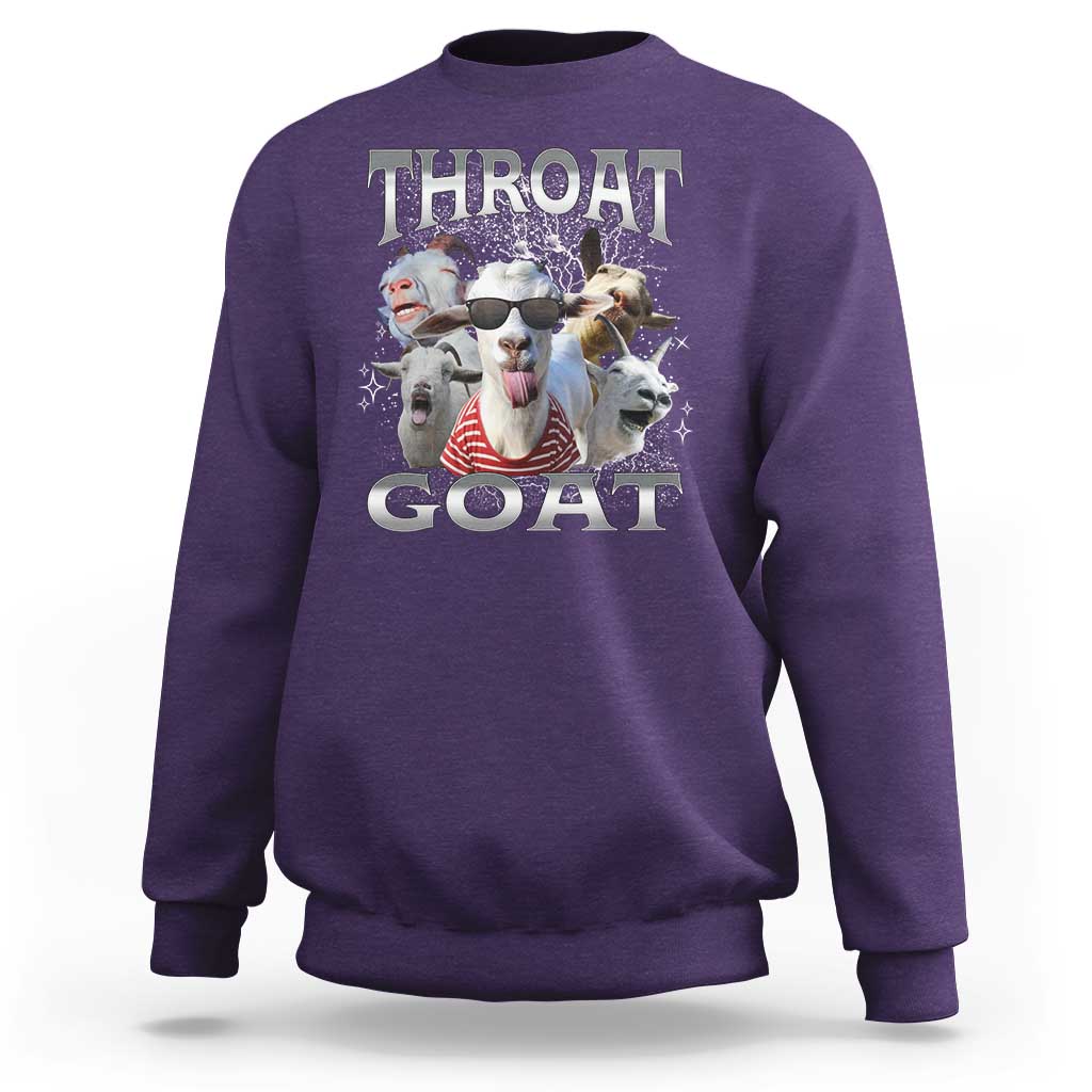 Funny Adult Humor Sweatshirt Throat Goat Meme - Wonder Print Shop