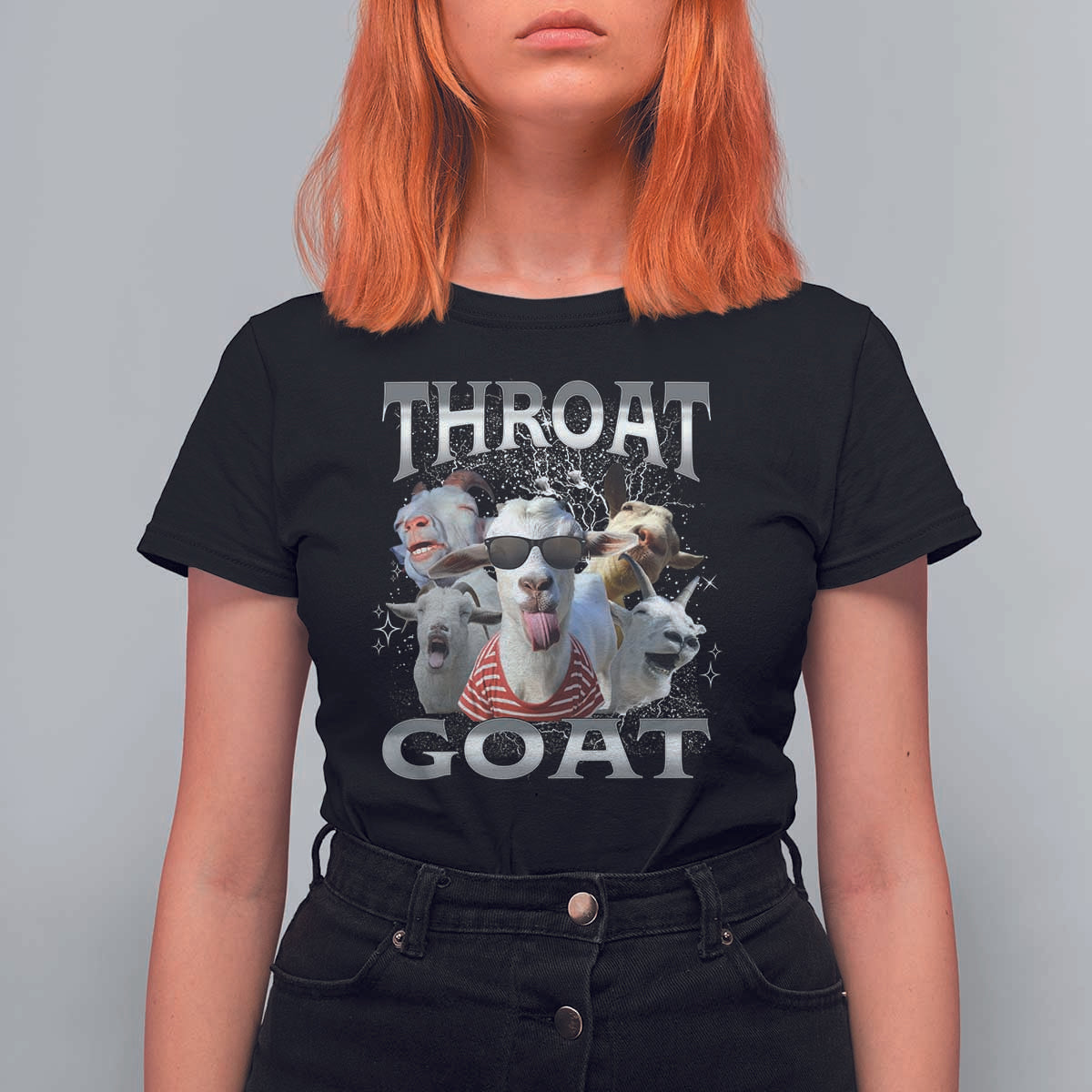 Funny Adult Humor T Shirt For Women Throat Goat Meme - Wonder Print Shop