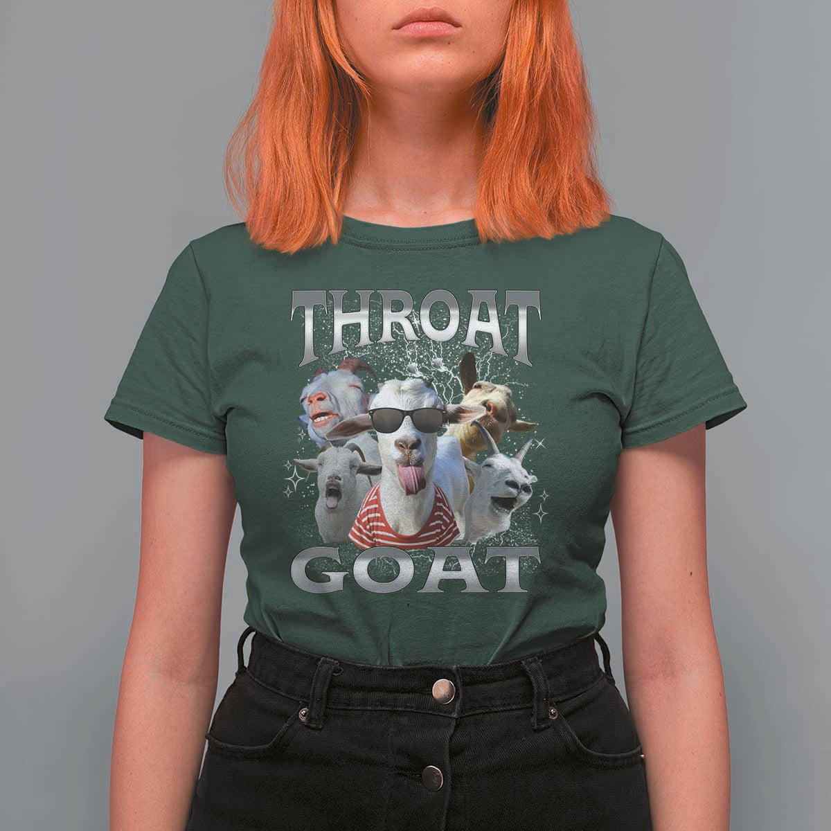 Funny Adult Humor T Shirt For Women Throat Goat Meme - Wonder Print Shop