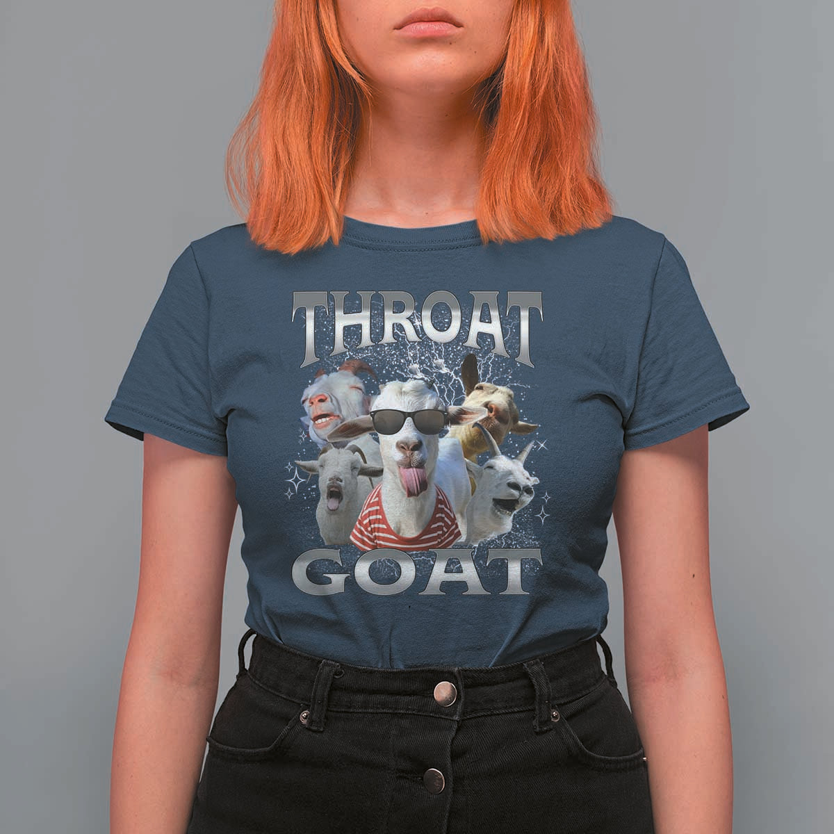 Funny Adult Humor T Shirt For Women Throat Goat Meme - Wonder Print Shop