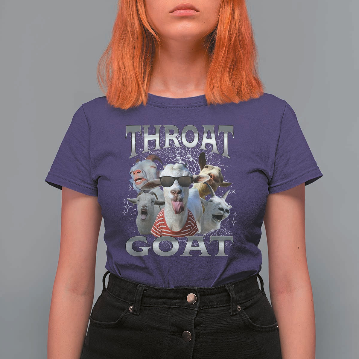Funny Adult Humor T Shirt For Women Throat Goat Meme - Wonder Print Shop