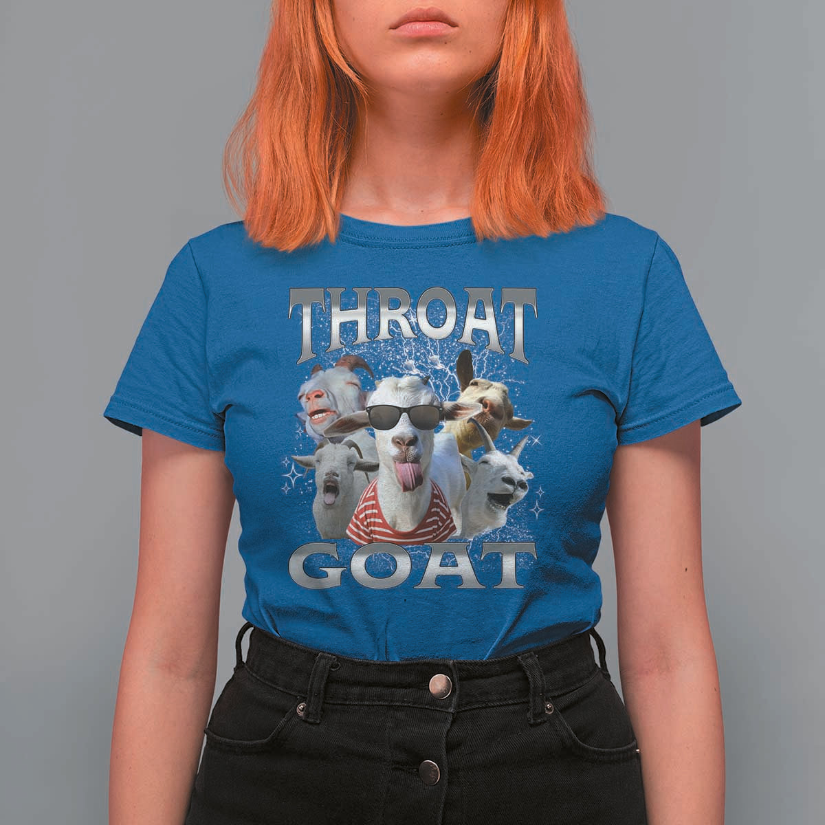 Funny Adult Humor T Shirt For Women Throat Goat Meme - Wonder Print Shop