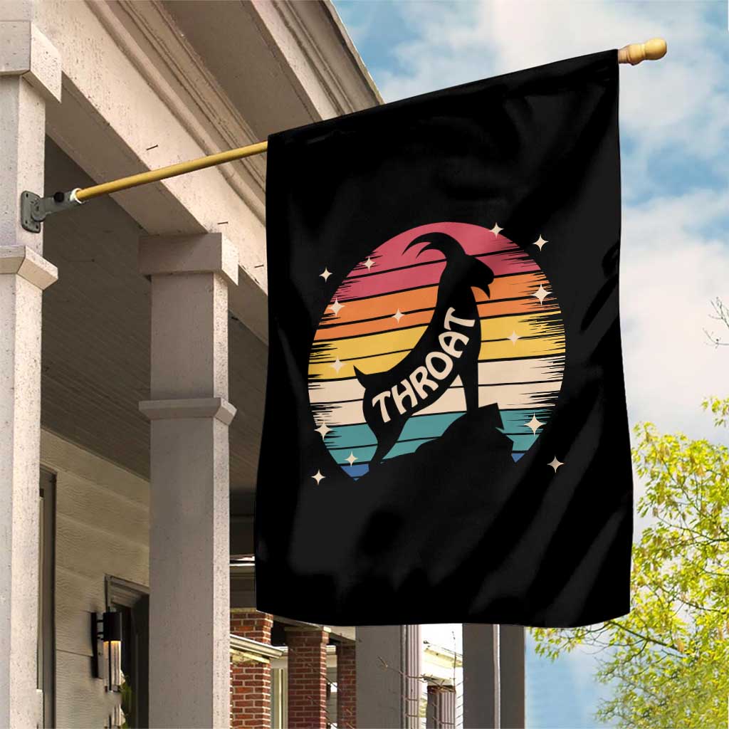 Raunchy Humor Garden Flag Throat Goat Meme Gift - Wonder Print Shop