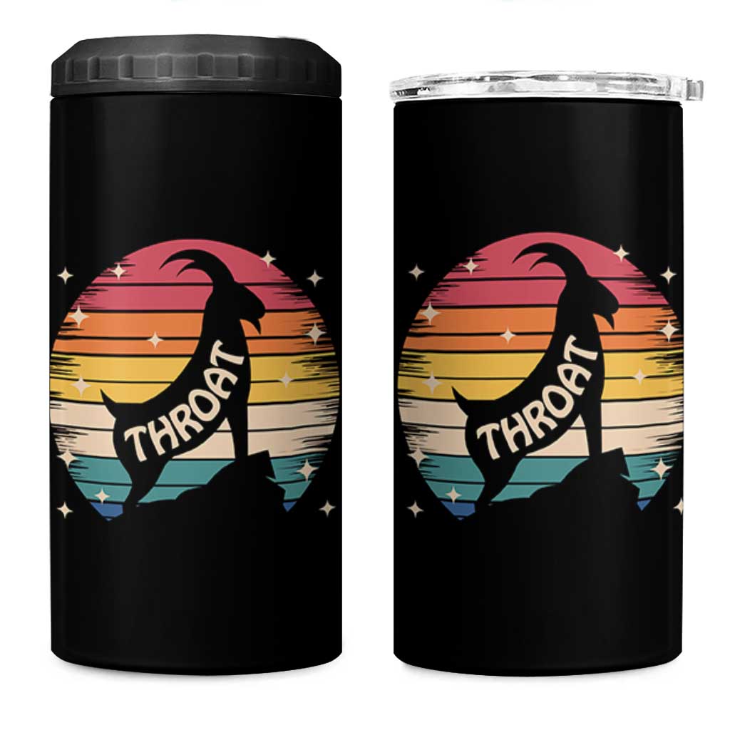 Raunchy Humor 4 in 1 Can Cooler Tumbler Throat Goat Meme Gift