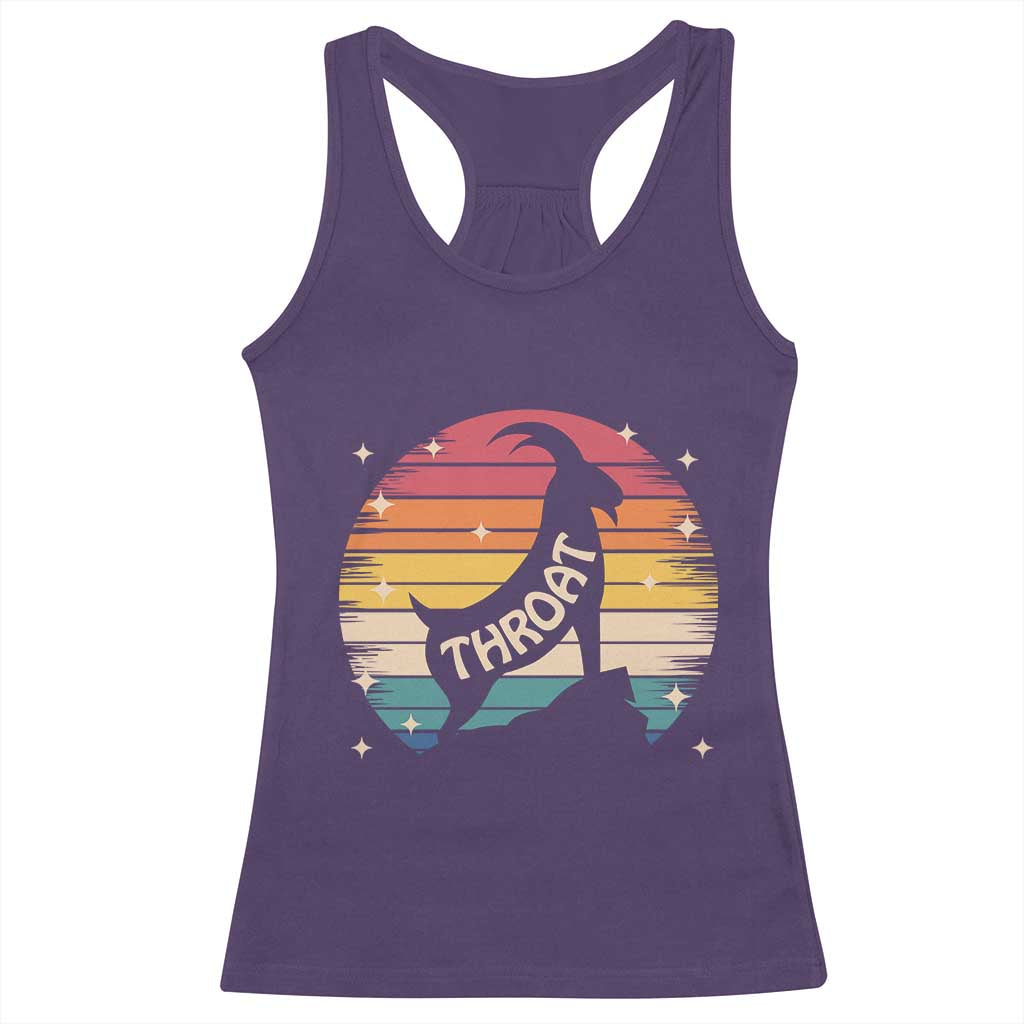Raunchy Humor Racerback Tank Top Throat Goat Meme Gift - Wonder Print Shop