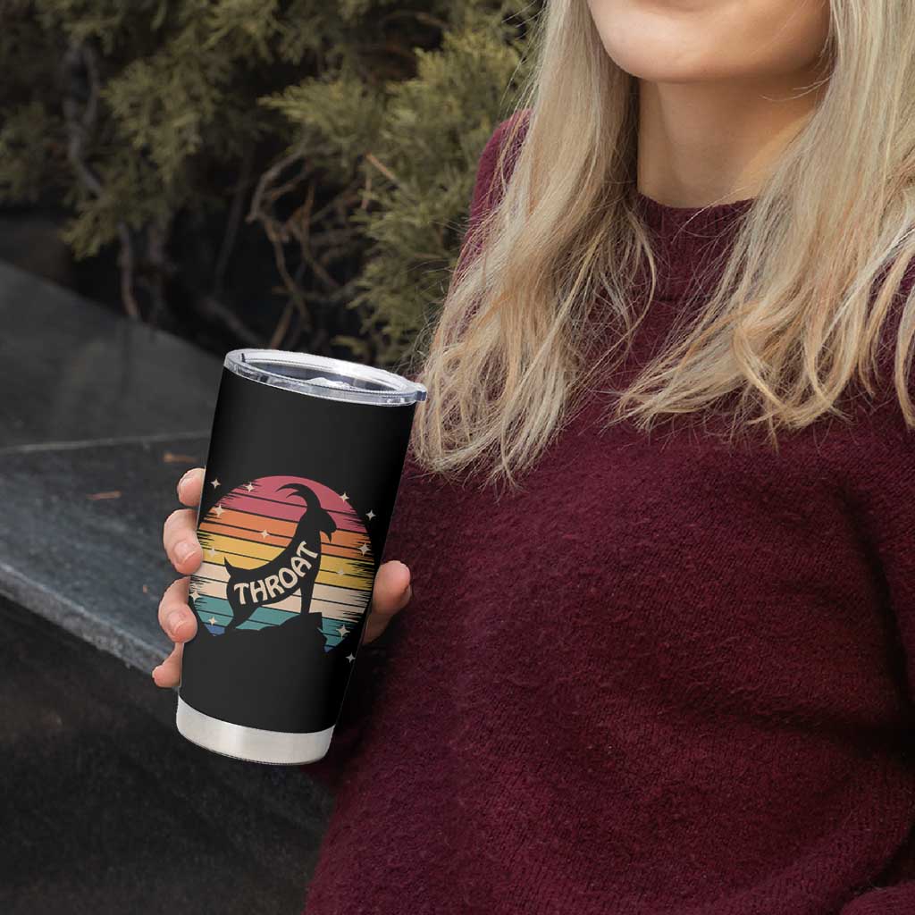 Raunchy Humor Tumbler Cup Throat Goat Meme Gift