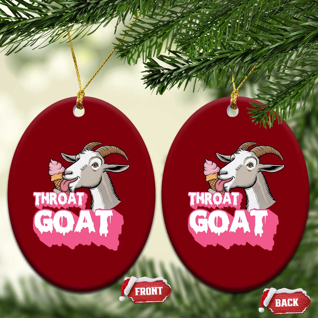 Throat Goat Ceramic Ornament Sarcastic Adult Humor - Wonder Print Shop