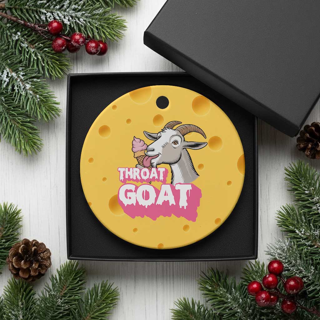 Throat Goat Ceramic Ornament Sarcastic Adult Humor - Wonder Print Shop