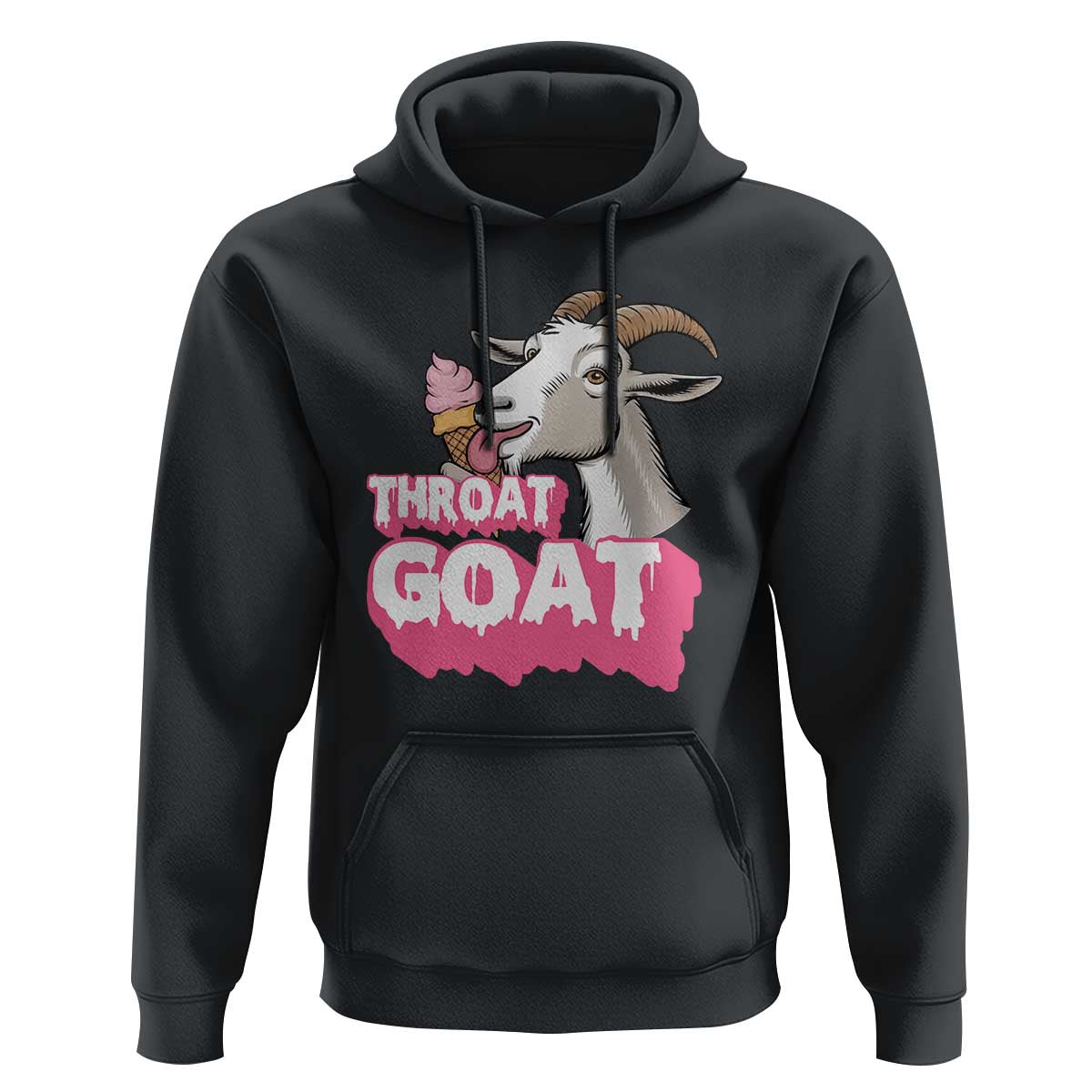 Throat Goat Hoodie Sarcastic Adult Humor - Wonder Print Shop