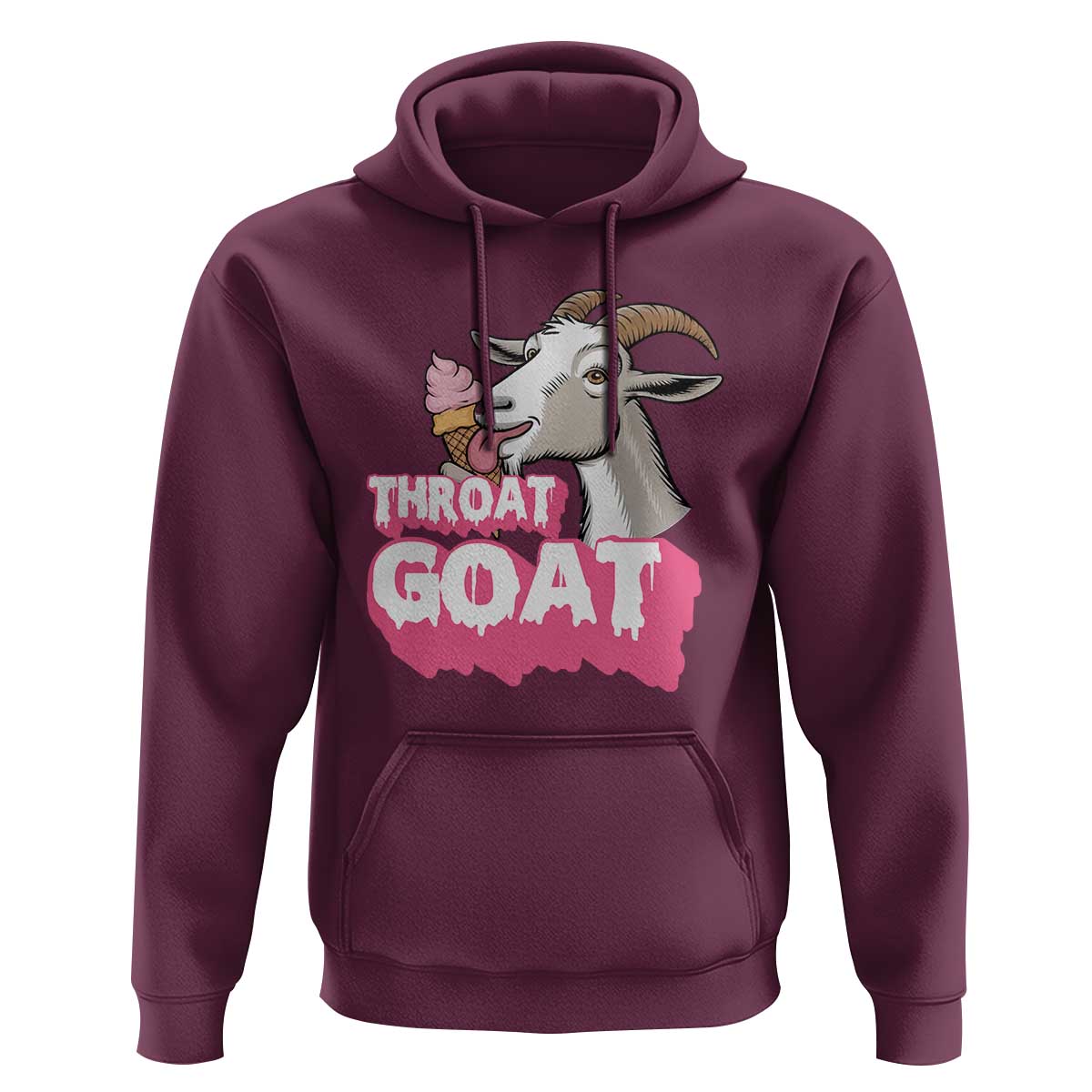 Throat Goat Hoodie Sarcastic Adult Humor - Wonder Print Shop