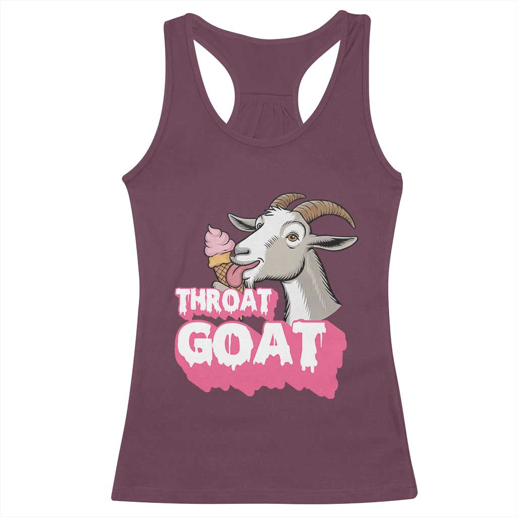 Throat Goat Racerback Tank Top Sarcastic Adult Humor - Wonder Print Shop