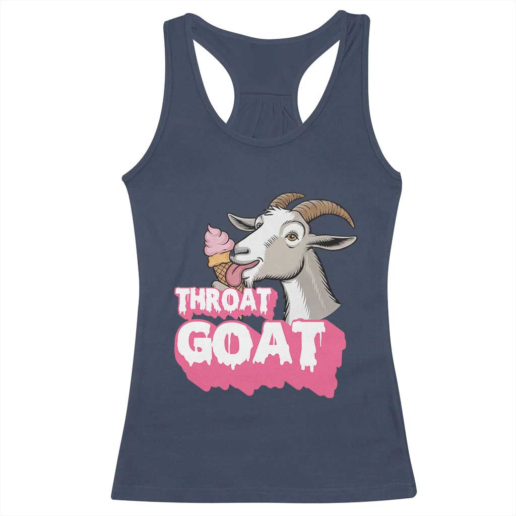 Throat Goat Racerback Tank Top Sarcastic Adult Humor - Wonder Print Shop