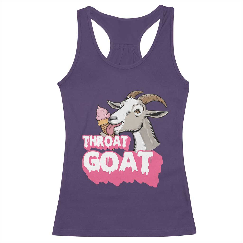 Throat Goat Racerback Tank Top Sarcastic Adult Humor - Wonder Print Shop