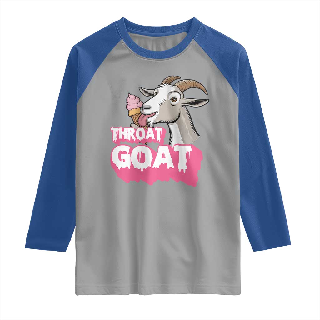 Throat Goat Raglan Shirt Sarcastic Adult Humor - Wonder Print Shop