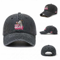 Throat Goat Washed Cotton Baseball Cap Sarcastic Adult Humor