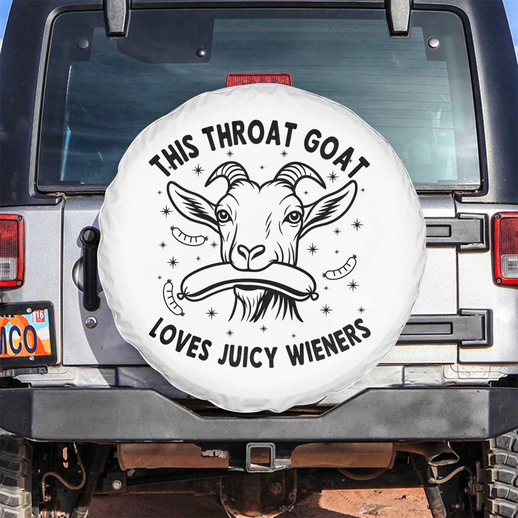 This Throat Goat Loves Juicy Wieners Spare Tire Cover Funny Adult Humor - Wonder Print Shop