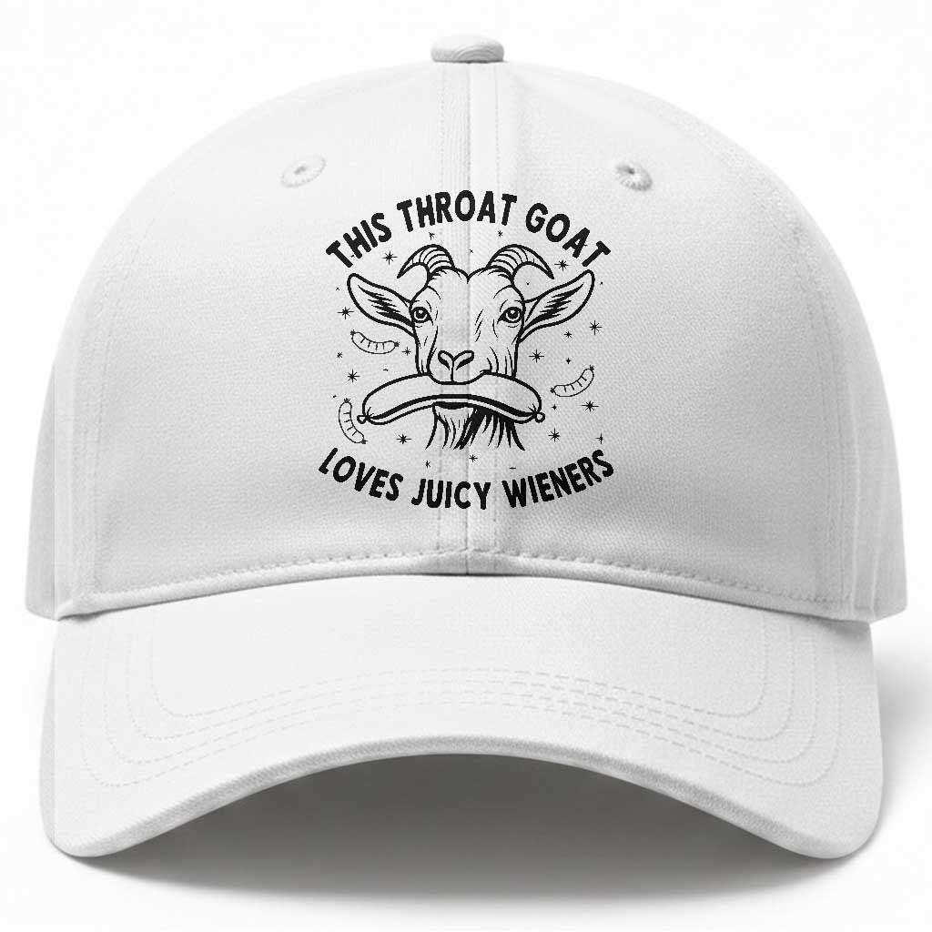 This Throat Goat Loves Juicy Wieners Baseball Cap Funny Adult Humor