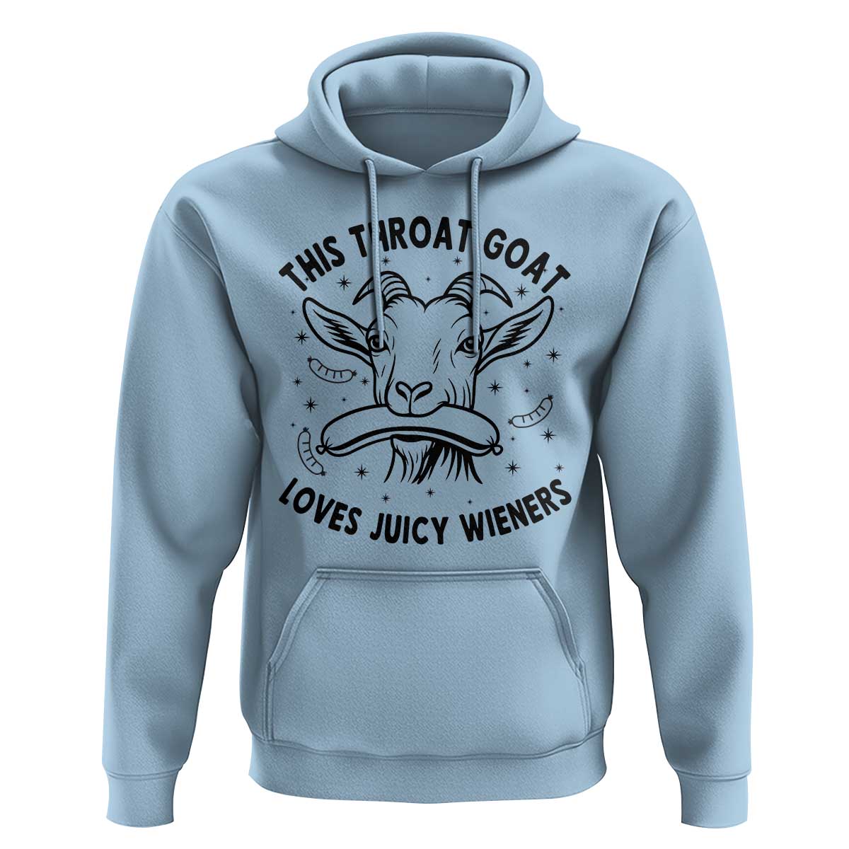 This Throat Goat Loves Juicy Wieners Hoodie Funny Adult Humor - Wonder Print Shop