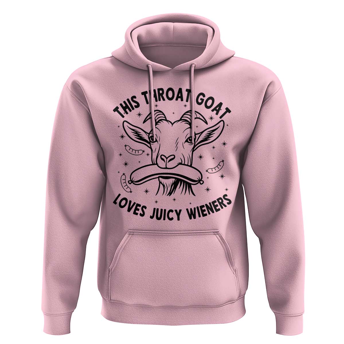 This Throat Goat Loves Juicy Wieners Hoodie Funny Adult Humor - Wonder Print Shop