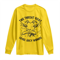 This Throat Goat Loves Juicy Wieners Long Sleeve Shirt Funny Adult Humor - Wonder Print Shop