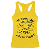 This Throat Goat Loves Juicy Wieners Racerback Tank Top Funny Adult Humor - Wonder Print Shop