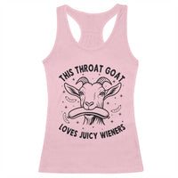 This Throat Goat Loves Juicy Wieners Racerback Tank Top Funny Adult Humor - Wonder Print Shop