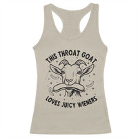 This Throat Goat Loves Juicy Wieners Racerback Tank Top Funny Adult Humor - Wonder Print Shop