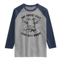 This Throat Goat Loves Juicy Wieners Raglan Shirt Funny Adult Humor - Wonder Print Shop