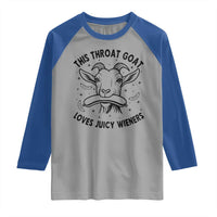 This Throat Goat Loves Juicy Wieners Raglan Shirt Funny Adult Humor - Wonder Print Shop