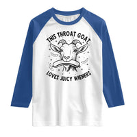 This Throat Goat Loves Juicy Wieners Raglan Shirt Funny Adult Humor - Wonder Print Shop