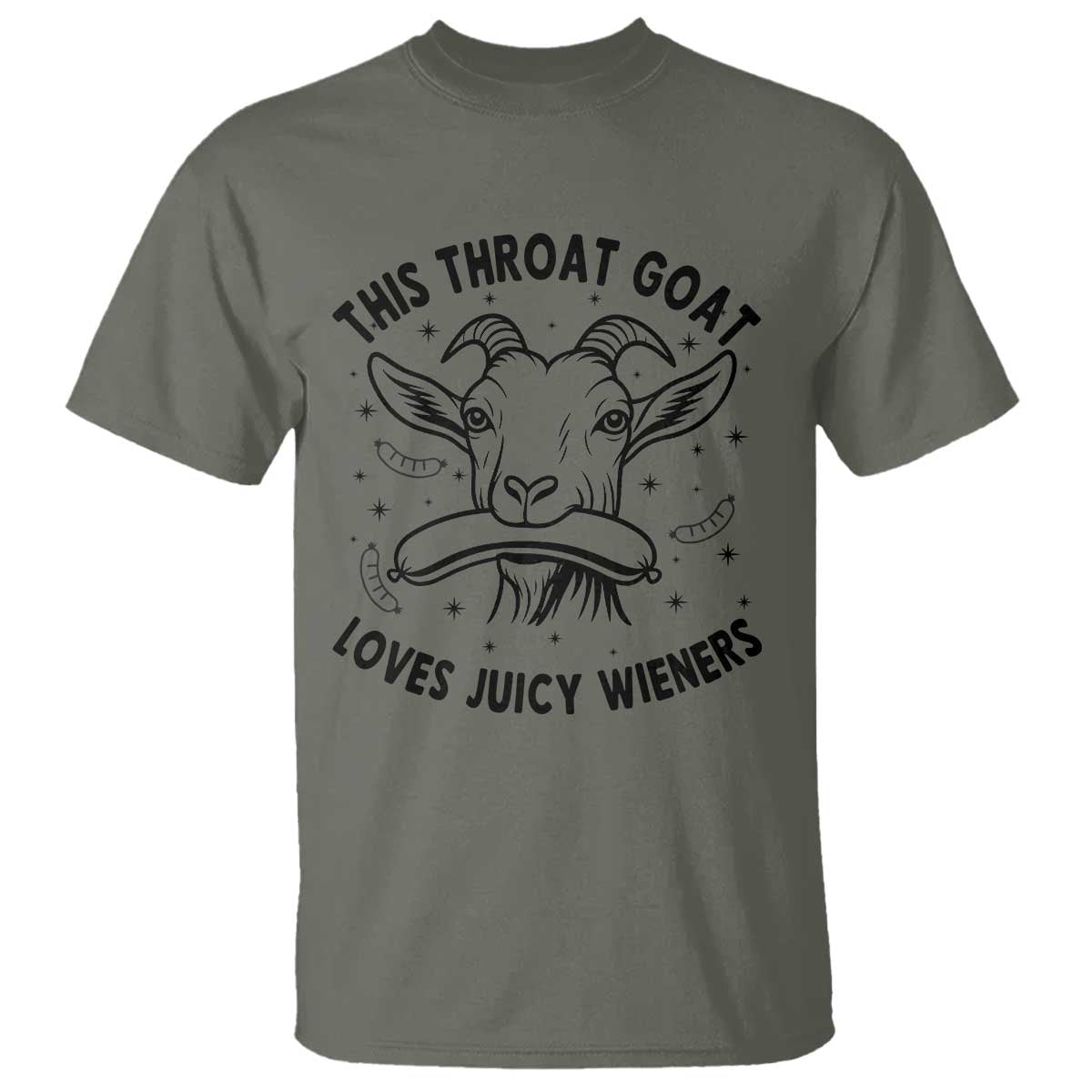 This Throat Goat Loves Juicy Wieners T Shirt Funny Adult Humor - Wonder Print Shop