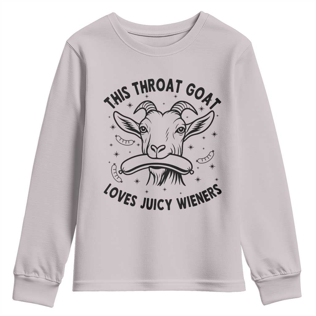 This Throat Goat Loves Juicy Wieners Youth Sweatshirt Funny Adult Humor - Wonder Print Shop