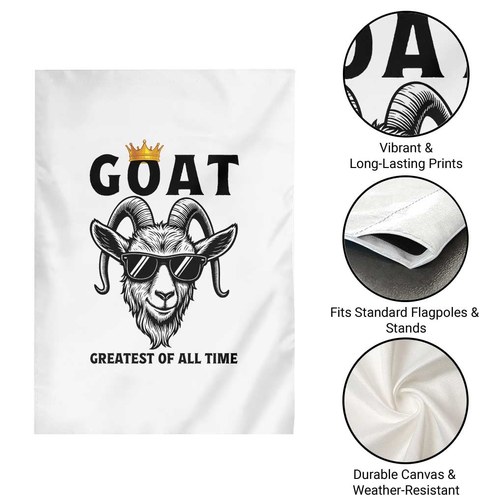 Goat Lover Gift Garden Flag Funny Motivational Quote Be The G O A T - Wonder Print Shop