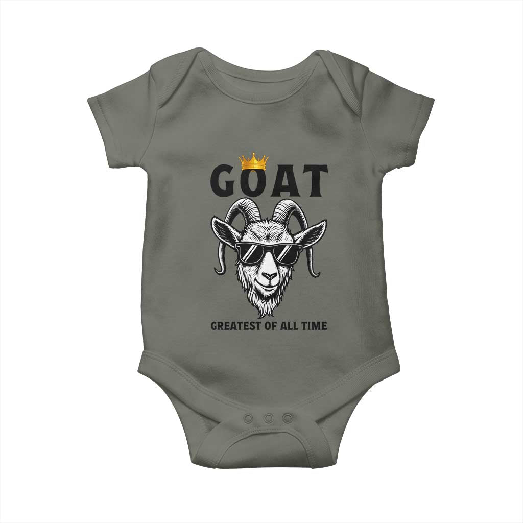 Goat Lover Gift Baby Onesie Funny Motivational Quote Be The G O A T - Wonder Print Shop